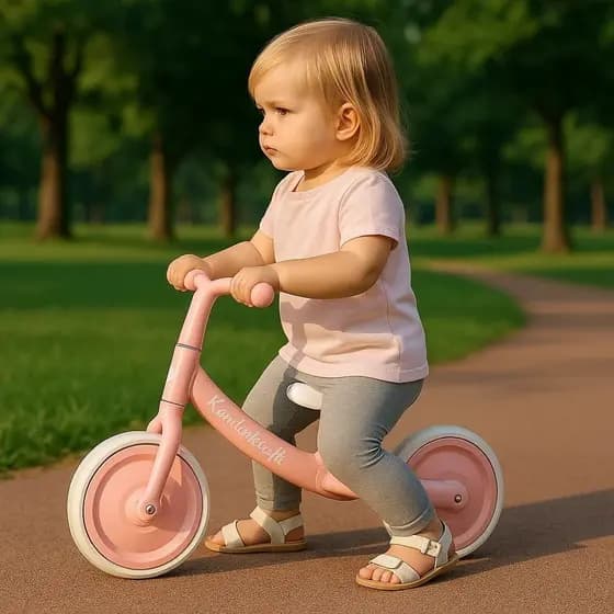 Bike Equilíbrio Infantil Rosa Sem Pedal Aprender Andar Primeiros Passos Andador Passeio Criança
