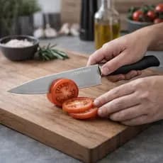 Faca Corte Grande Aço Inoxidável Lâmina 33cm Cabo Ergonômico Profissional Doméstica Fatiar