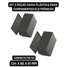 Kit 2 Caixas Pb-112 Plásticas para Componentes Eletrônicos Circuito Gabinete - 5003-K2