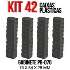Kit 42 Caixa Plástica Para Componentes Eletrônicos Gabinete Pb-070 5037-K42