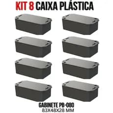 Kit Com 8 Caixas Plásticas Para Componentes Eletrônicos Gabinete Pb-080 5038-K8