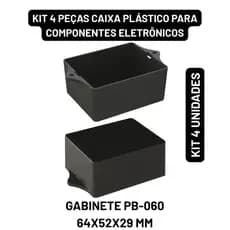 Kit 4 Caixinhas Elétricas Plásticas Gabinete Pb-060 Para Montagem De Circuitos 5010-K4