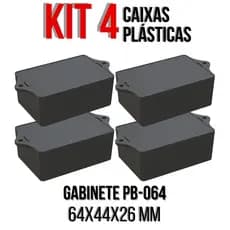 Kit 4 Caixa Plástica Gabinete Pb-064 Componentes Eletrônico 5009-K4