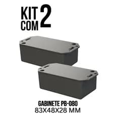 Kit 2 Caixas Gabinete Plástico Para Circuito Eletrônico Pb-080 5038-K2