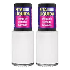 2 Fitas Líquidas Adeus Esmalte Borrado C/ Pincel Flocado Cora 9ml