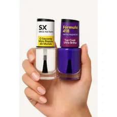 Sx Secante de Esmalte + Fórmula 418 Cora – Unhas Perfeitas Rápido, Secagem Express, Brilho Profissional