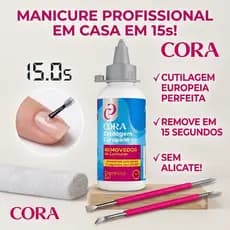 Kit Manicure kinQ Expresso Gel 100ml Removedor de Cutículas com Espátula e Palito Bastão Silicone Cutelaria Slim