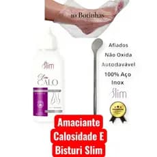 Spa Dos Pés Slim: Amolecedor de calos e calosidades Pés Lisinhos+ Espátula 222 + 10 Botinhas