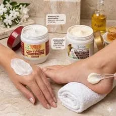 Kit Pés lisinhos Creme Esfoliante 240g + Creme Hidratante Sebo de Carneiro 240g- Pés, Mãos - Bio Instinto