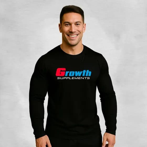Camisa Manga Longa UV, Modelo GROWTH 02, Térmica, Ideal Para Treinos, Academia, Corrida,
