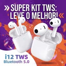 Fone de Ouvido Bluetooth  i12/i13 Com Touch