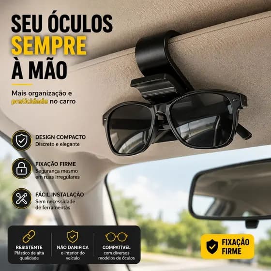 Suporte De Óculos Para Carro Porta Óculos Clipe Veicular