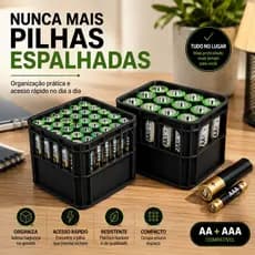 Organizador De Pilhas Palito AAA + AA Suporte Aa