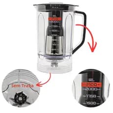 Copo de Liquidificador Mondial L1000 L1100 L1200 Preto Original