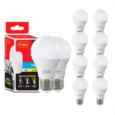 Kit 10 Lâmpadas Led 15w Branca Fria 6500k E27 Bivolt 1311lm