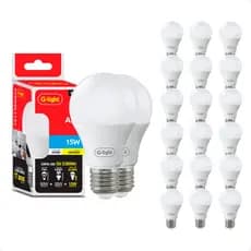 Kit 20 Lâmpadas Led 15w Branca Fria 6500k E27 Bivolt 1311lm