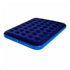 Colchão Inflável Casal Aveludado Cama Extra Camping Viagem PVC Reforçado Portátil Multibrix
