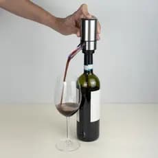 Aerador de Vinho Elétrico Dispensador de Vinho Inox Recarregável USB Dosador Automático
