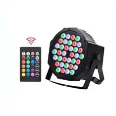 Refletor RGB Slim 36 LEDs 1W com Strobo – Iluminação Festiva Compacta