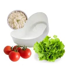 Escorredor Lavador de Arroz Macarrão Verduras Branco Plástico Promoção