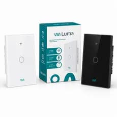 Interruptor Inteligente Smart Touch Wi-Fi Luma 1 Tecla Botão Preto e Branco