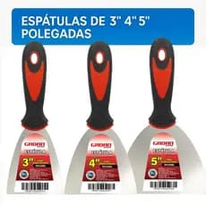 Espátulas Pedreiro Pintor Gesseiro de  3" 4" 5" Polegadas Aço Inox  Cabo Emborrachado Profissional