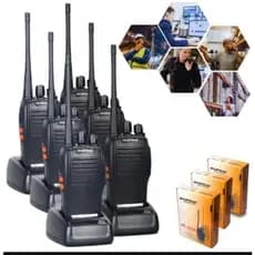 Kit 6 Rádio Comunicador Walk Talk Baofeng 777s com 16 Canais Alcance de 12Km Profissional