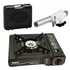 Fogareiro Fogão Portátil Flex C/ Maleta Maçarico Camping Pesca
