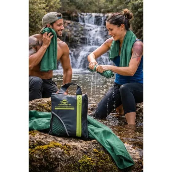 Toalha Microfibra Guepardo Secagem Rápida Camping 120x60cm