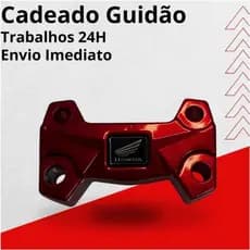 Cadeado Vermelho-Azul-Prateado Mancal Mesa Mesinha do Guidão Motos Logo Honda