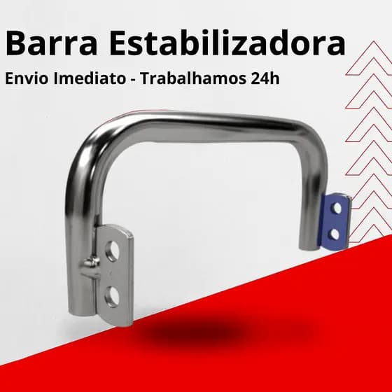 Barra Estabilizadora Moto Cromada Muito Resistente 125 150 160 2014 até 2020, 2021, 2022