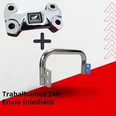 Cadeado Guidão Mesa Mesinha Mancal- Barra Estabilizadora Cromada - Titan Fan Start Cg Cargo 150/160 - MODELO 2025