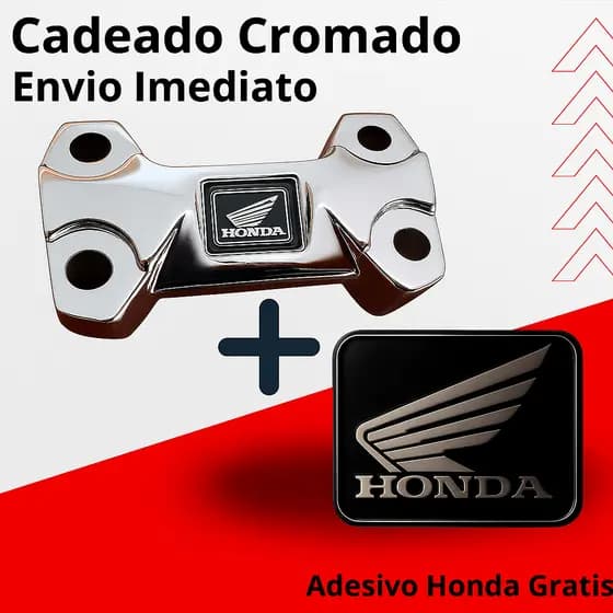 Mesa Mesinha Cadeado de Guidão Mancal Cromada Esportivo Polida Titan Fan Start CG 150 160 - Todas