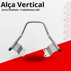 Alça Factor Fazer 150 125i 2016 A 2025 Cromada Vertical Solda Reforçada Polida