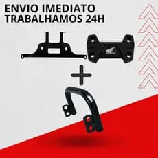 KIT BARRA + CADEADO + RABETA-Cadeado Guidão Mesa Mesinha Mancal- Barra Estabilizadora