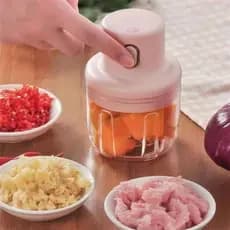Mini Cortador Manual 500ml com Corda | Fatiador de Alimentos Portátil | Sem Uso de Energia