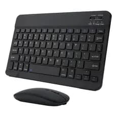 Kit Teclado Sem Fio Bluetooth Recarregável Com Mouse