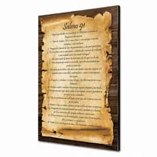 Quadro Salmo 91 Para Parede Quadro Cristão Para Sala Quarto Quadros Decorativos Frases Bíblicas Salmos Placa Decorativa