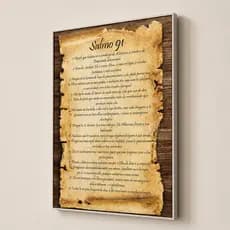 Quadro Salmo 91 Para Parede Quadro Cristão Para Sala Quarto Quadros Decorativos Frases Salmos Placa Decorativa