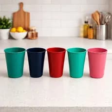 Kit Copos Plástico 350ml | Coloridos, Resistentes e Leves | Festas, Escola, Cantina e Dia a Dia