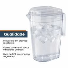Kit Jarras 1,8L Cores – Plástico Resistente para Sucos e Bebidas, Tampa Sustentável