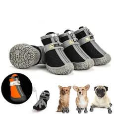 4 Pçs/set À Prova Dwaterproof Água Sapatos Para Cães De Estimação Antiderrapante Filhote De Cachorro De Chuva Chihuahua Botas De Caminhada Respirável Meias De Gato Acessórios Animais