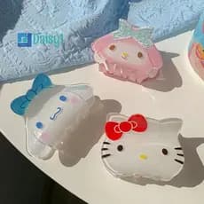 Grampo De Cabelo Sanrio Hello Kitty Cinnamoroll Kuromi My Melody Para Meninas Doce E Fofo Clipe Bb Franja Garra Novo