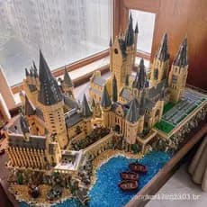 Compatível com Blocos de Construção do Castelo de Hogwarts LEGO, Modelo de Arquitetura da Série Harry Potter, Decorações