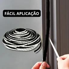 Fita Veda Fresta Escovinha 7X15mm 10 Metros Vedação Adesiva 3M Escova Janela Porta Autocolante
