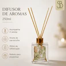 Difusor Aromatizador + Varetas + Essência Vidro 250ml Ambiente Quarto Sala Lavabo Luxo Decorativo