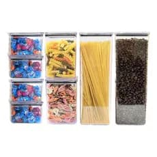 Pote Hermético, organização da cozinha, armazenamento de alimentos, prático, moderno KIT 8 POTES