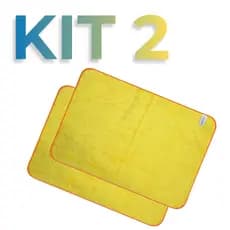 Kit 2 Toalha Microfibra 60x40cm Macio Pano Cuidados Limpeza Carros Motos Automóveis  Detalhada Lavagem Multiuso