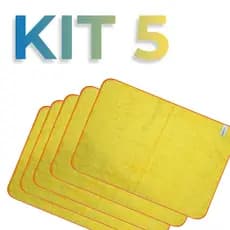 Kit 5 Toalha Microfibra 60x40cm Multiuso Macio Pano Cuidados Automóveis Detalhada  Limpeza Lavagem Carros Motos