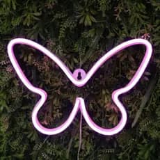 Luminária Borboleta LED Neon Decorativa Design 3D Moderno com Alto Brilho Quarto Menina pegue monte